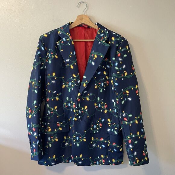 Dec 25th Christmas Light Blazer Holiday Sz M - Picture 1 of 6